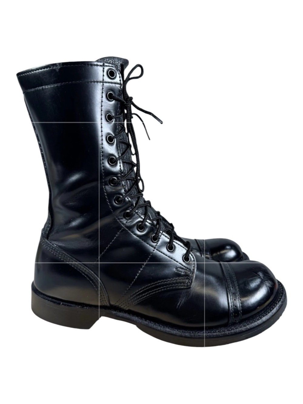 Vintage Corcoran Leather Jump Boots #1500 Mens 10.5 Black Military Paratrooper